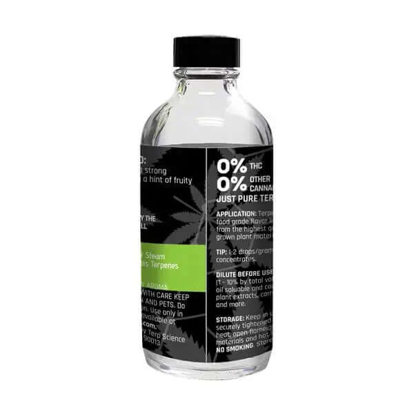 Back label of TS Labs ATF x CDT promotional bottle