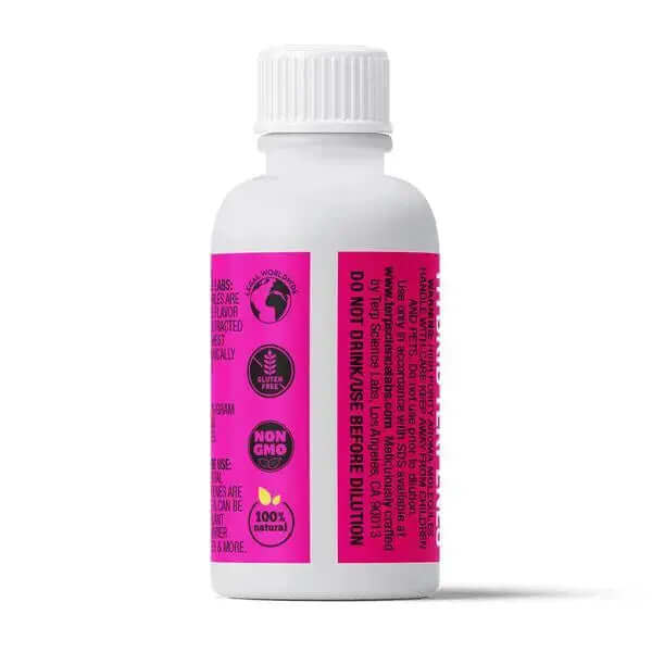 Back label of TS Labs Apple Jacks terpene blend bottle