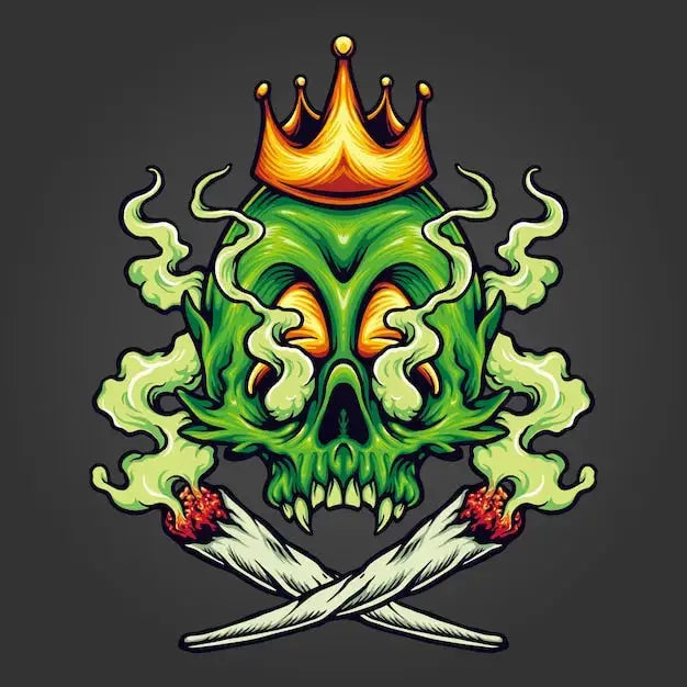 Crown Doobies 4" Glossy Vinyl Sticker - Viking Lab Supply