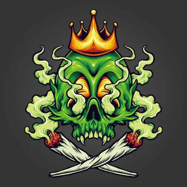 Crown Doobies 4" Glossy Vinyl Sticker - Viking Lab Supply
