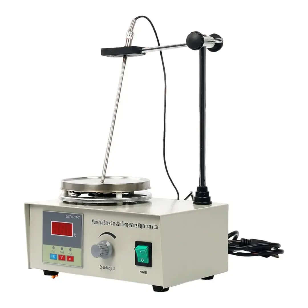 Digital Hot Plate Magnetic Stirrer with temperature probe for precision mixing