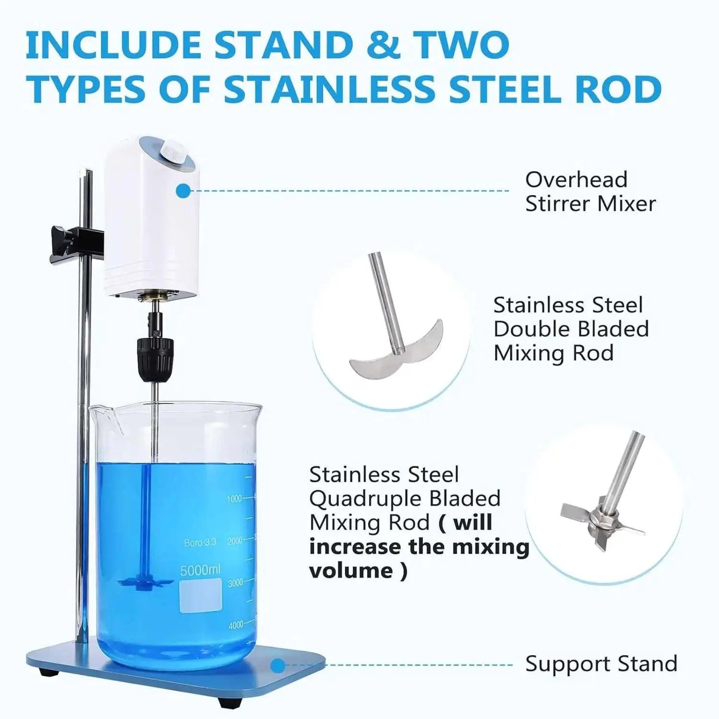 Digital Overhead Mixer 10L capacity - Viking Lab Supply