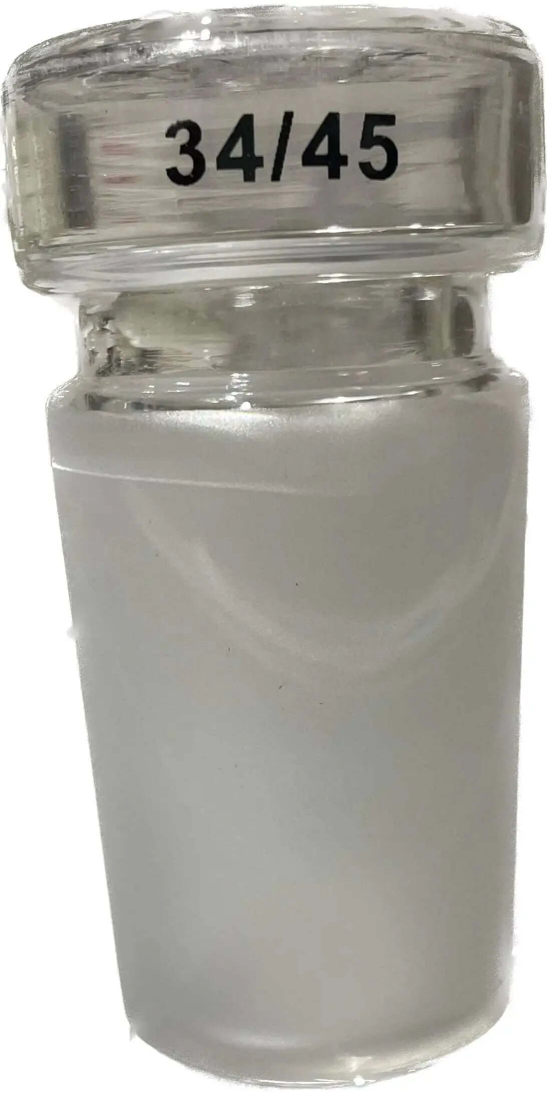 34/45 Borosilicate-Glass-Plug-Male-Stopper for laboratory glassware, providing secure and airtight seal with chemical resistance.
