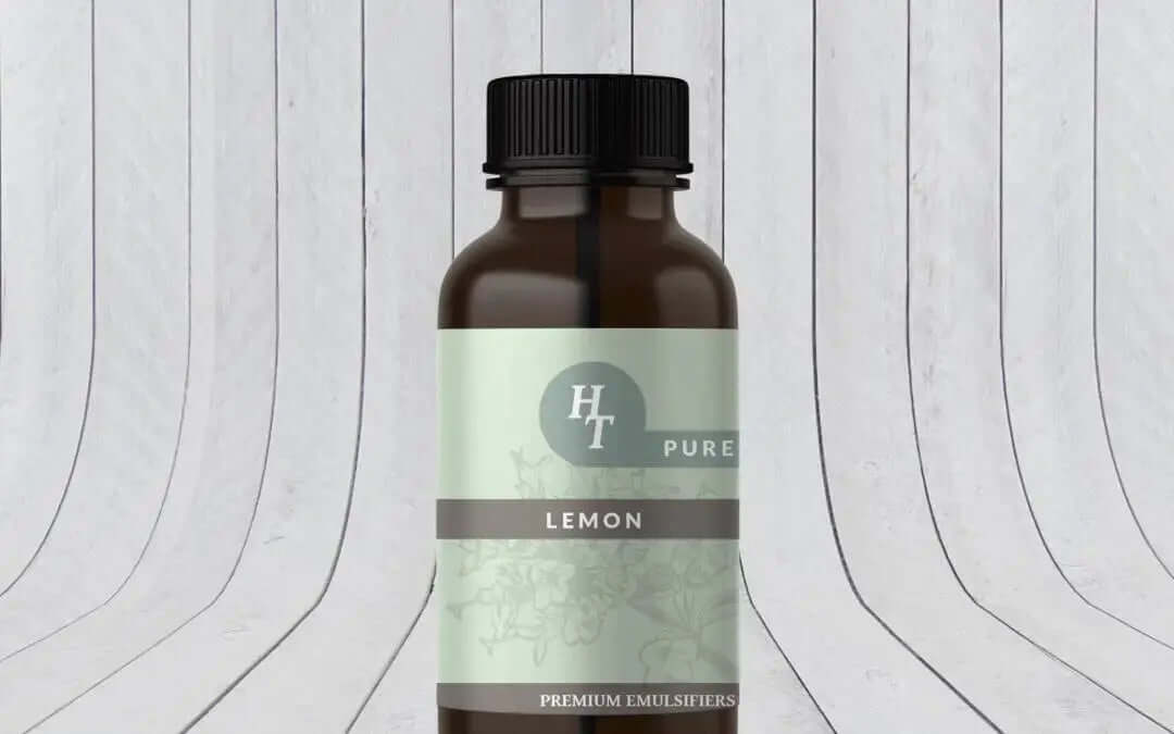 Holy Terp Pure Terpenes for extracts Lemon flavor in a brown bottle on a wooden background.