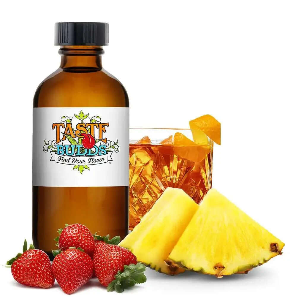 Bottle of Jamaican Rum Punch Terpenes MCT Blend with tropical fruits by Taste Budds