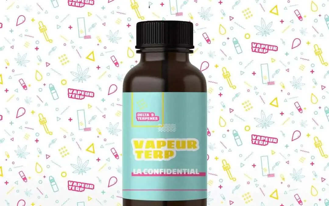 la-confidential-delta-9-4ml Premium Delta 9 Terpene Blend bottle with cannabis terpenes for vaping and emulsifying concentrates.