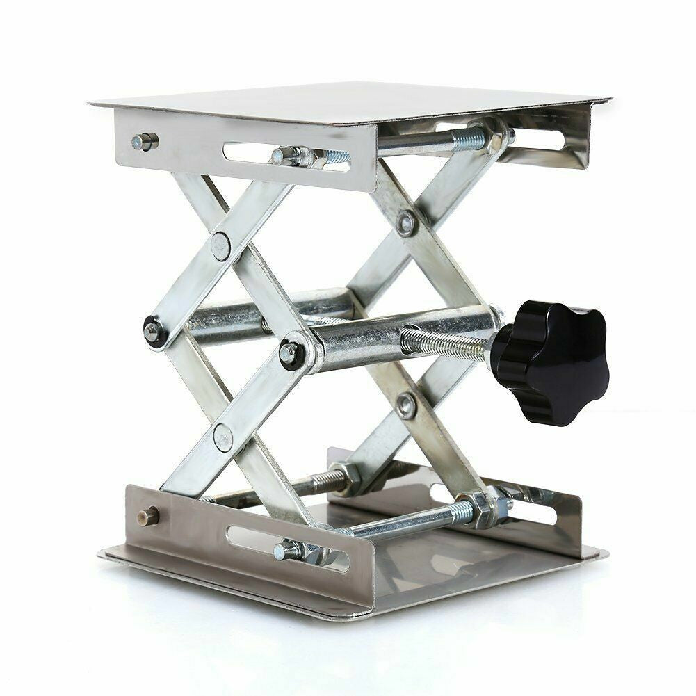 Lab Jack Scissor Stand 4 inch for labs and hobbies, precision tool for laboratory and physics applications.