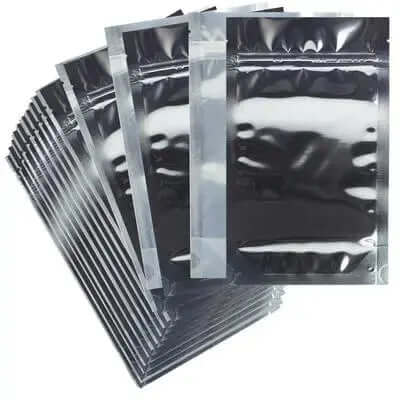 Half oz odor resistant mylar bag for preserving freshness and blocking odors.