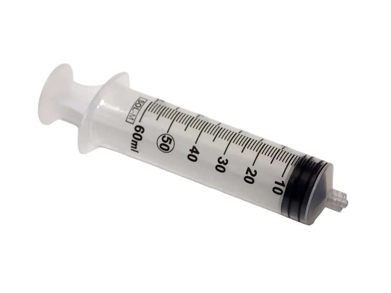 Syringe - Luer Lock - 60 mL disposable, leak-proof, sterile medical syringe for concentrates, individually wrapped for one-time use