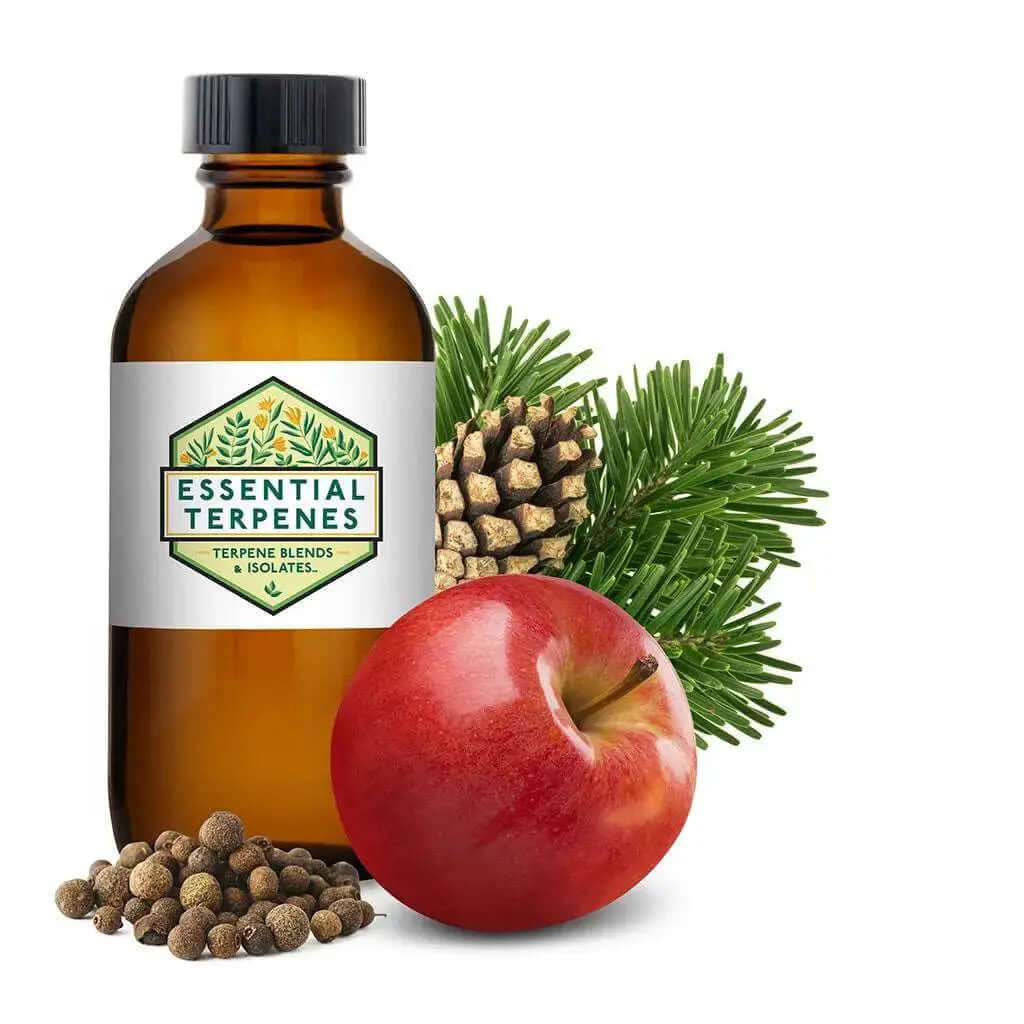 Bottle of Pumpkin Spice terpenes 10 mL MCT blend with apple, pine, and spices