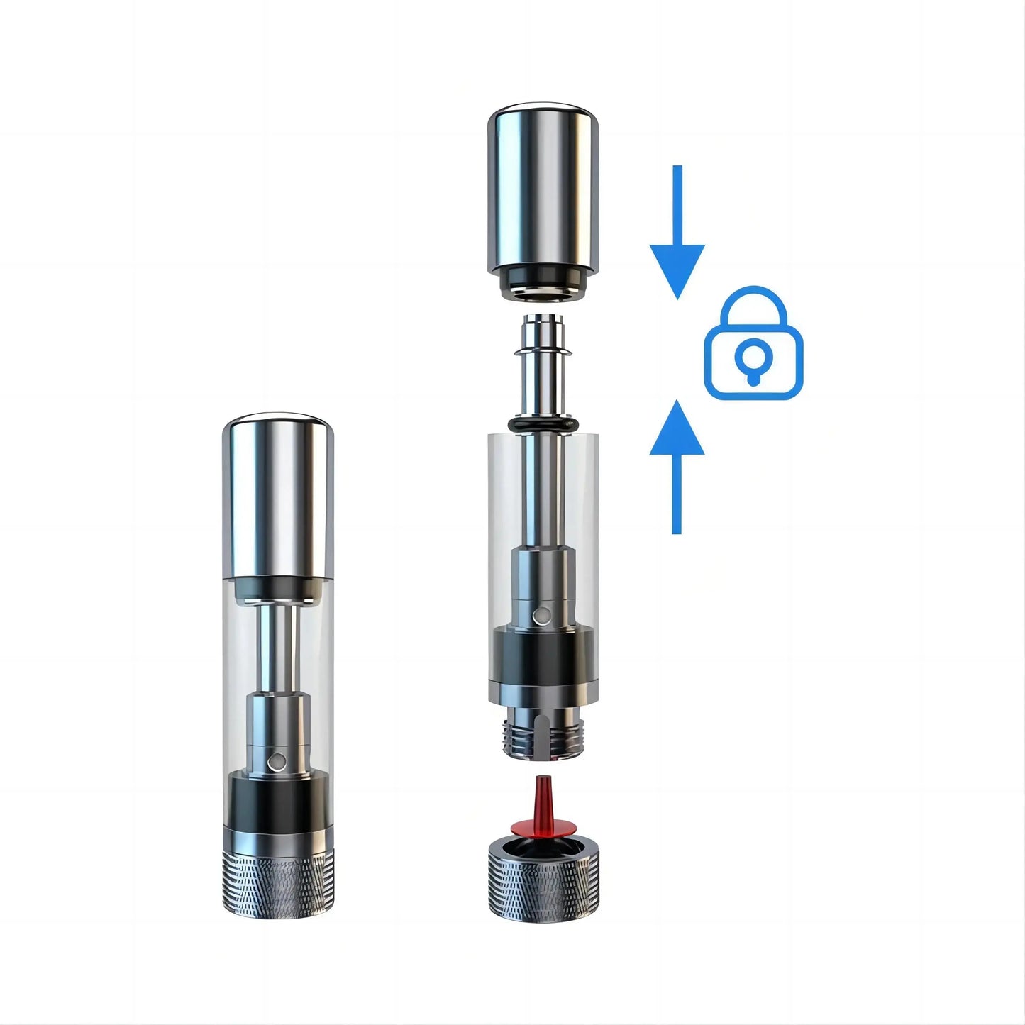 V-Cell Push Top Cartridge - 1.0 mL - Viking Lab Supply