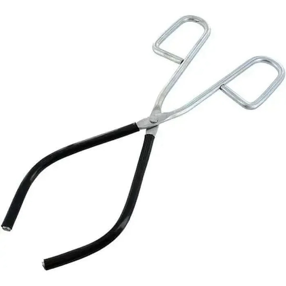 Stainless steel laboratory beaker tongs with coated grips