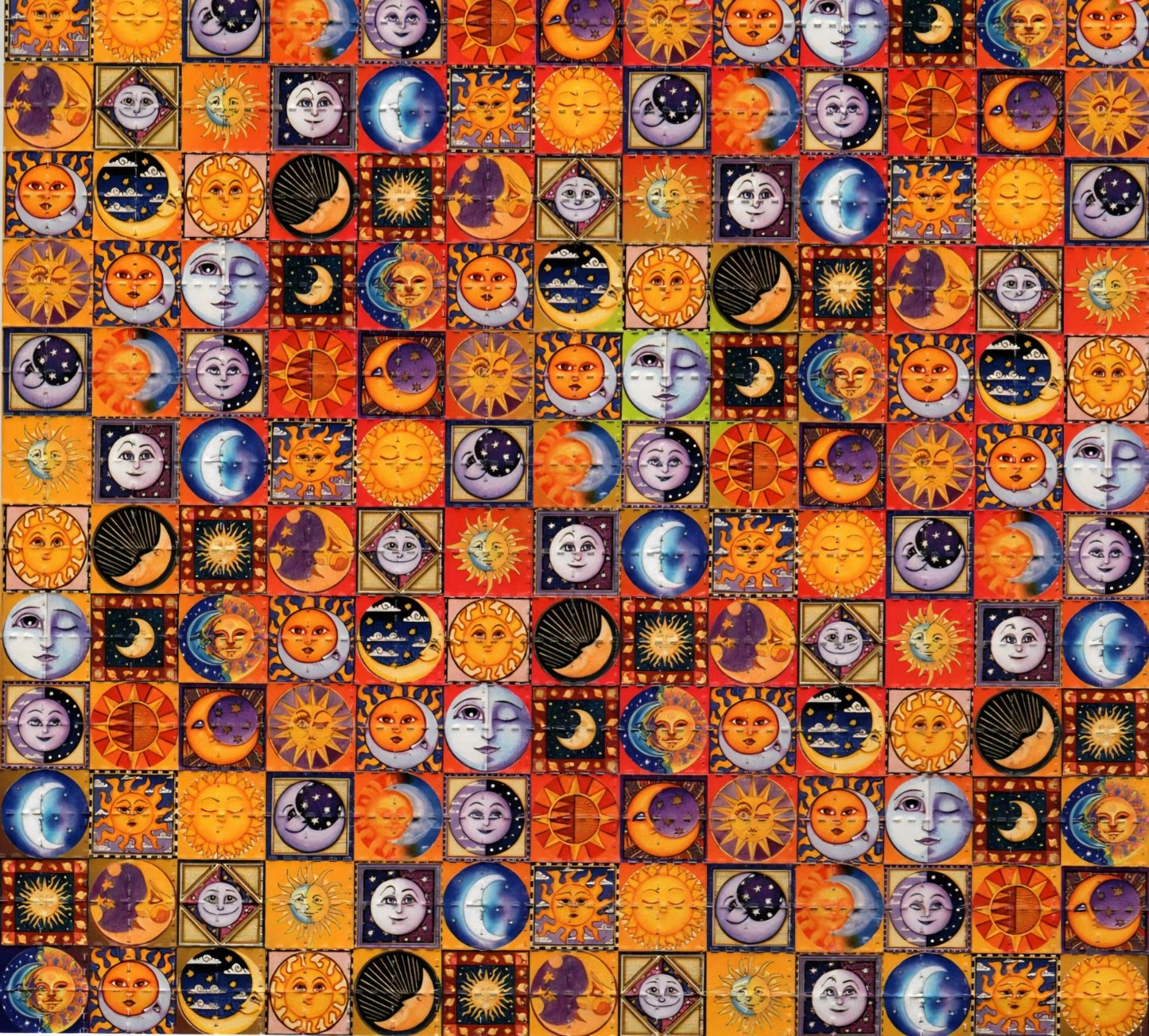 Colorful Blotter Art - acid free perforated blotter paper with celestial design.