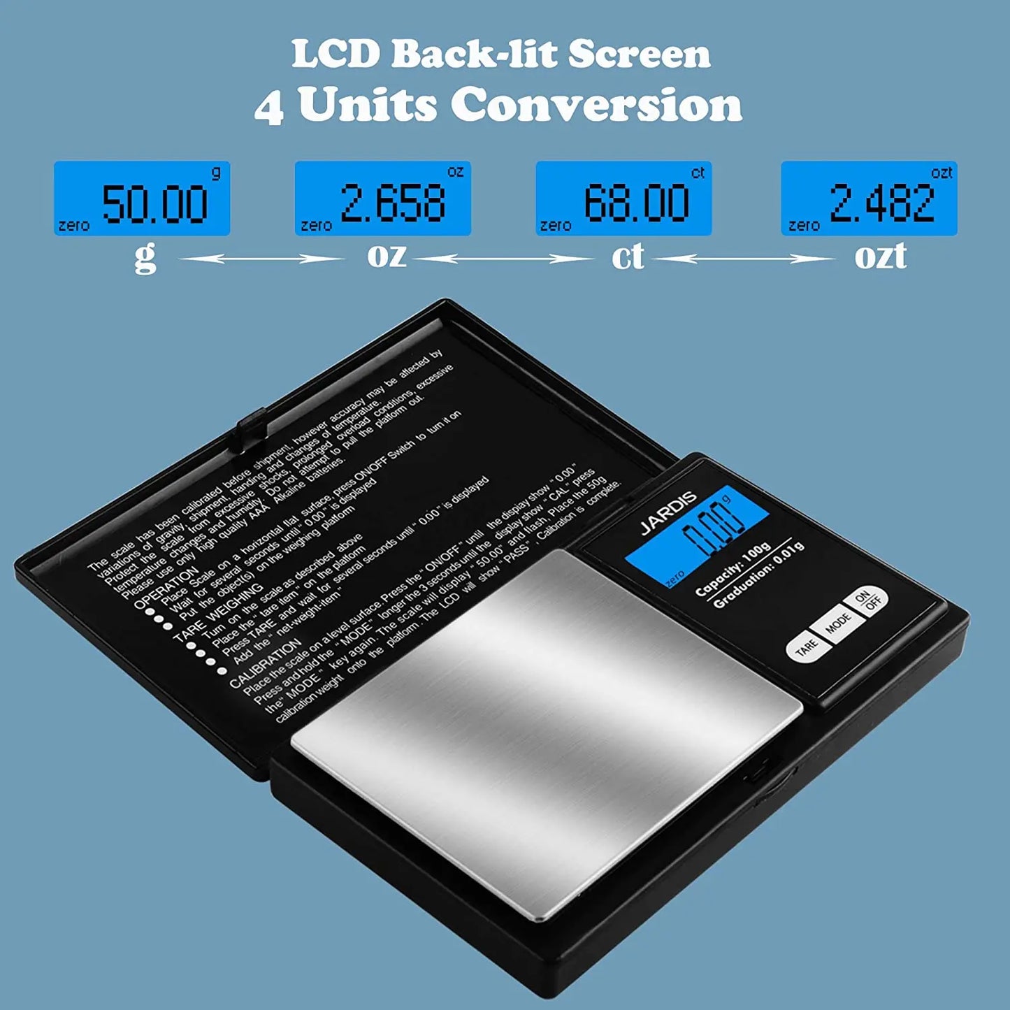 JARDIS Digital Pocket Scale 100g/0.01g - Viking Lab Supply