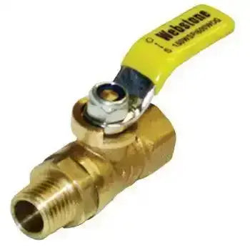 ¼” FIP X MIP Full Port Brass Ball Valve - Viking Lab Supply