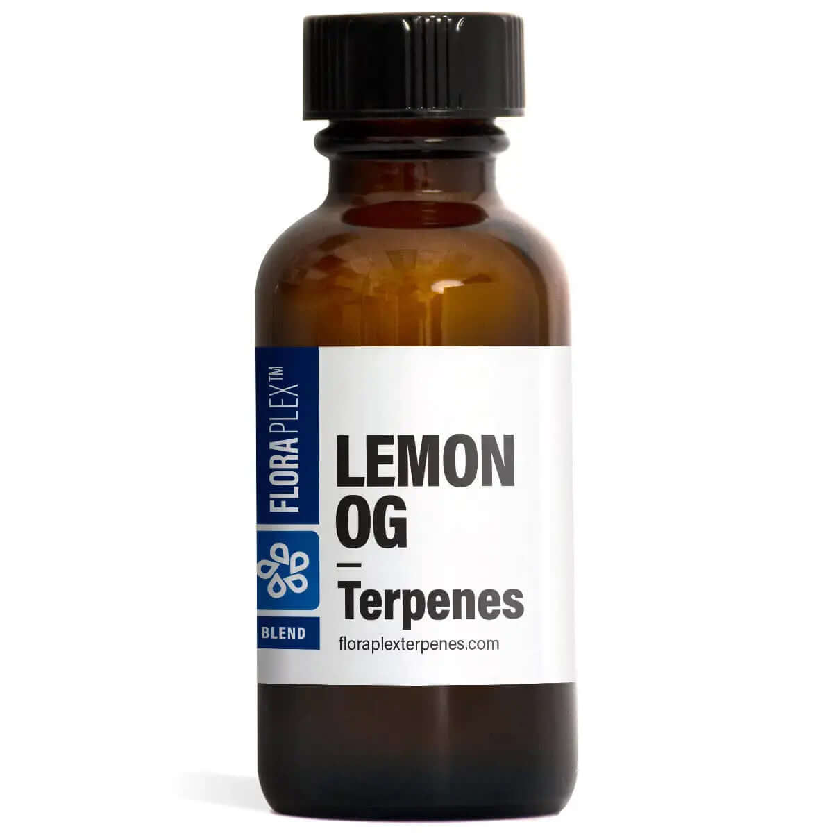 Floraplex - Lemon OG - 15ml famous strain bottle showcasing skunky and citrusy terpene profile.