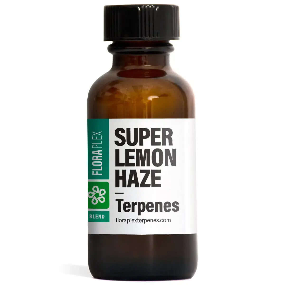 Floraplex Terpenes 15ml Super Lemon Haze premium terpene blend in amber bottle.