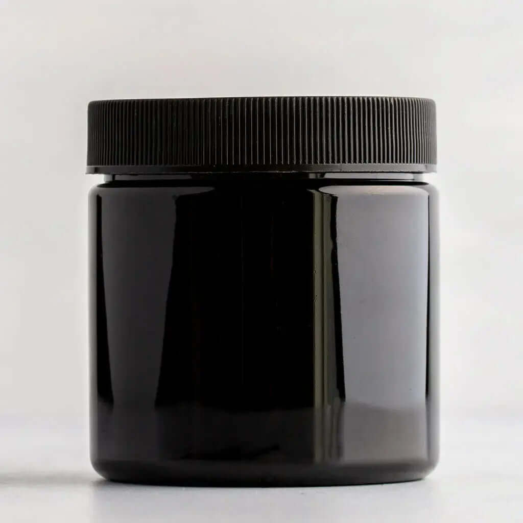 58/400 - BLK Case Quantity: 24 Width: 2.4" Height: 2.75" Ideal for everything from honey and herbs to salves and balms, this versatile 4-ounce jar features a simple straight-sided design with smooth, easy-to-label sides.