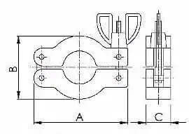 KF25 Wing-Nut Clamp - Viking Lab Supply