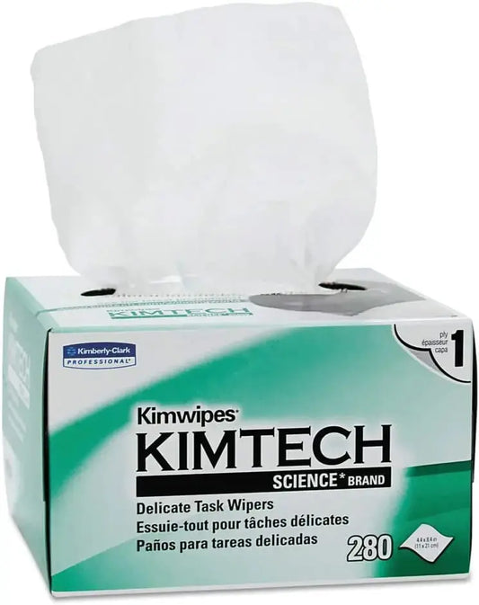 Kimtech 34120 Kimwipes 4-2/5 in. x 8-2/5 in. 1-Ply Delicate Task Wipers - Viking Lab Supply