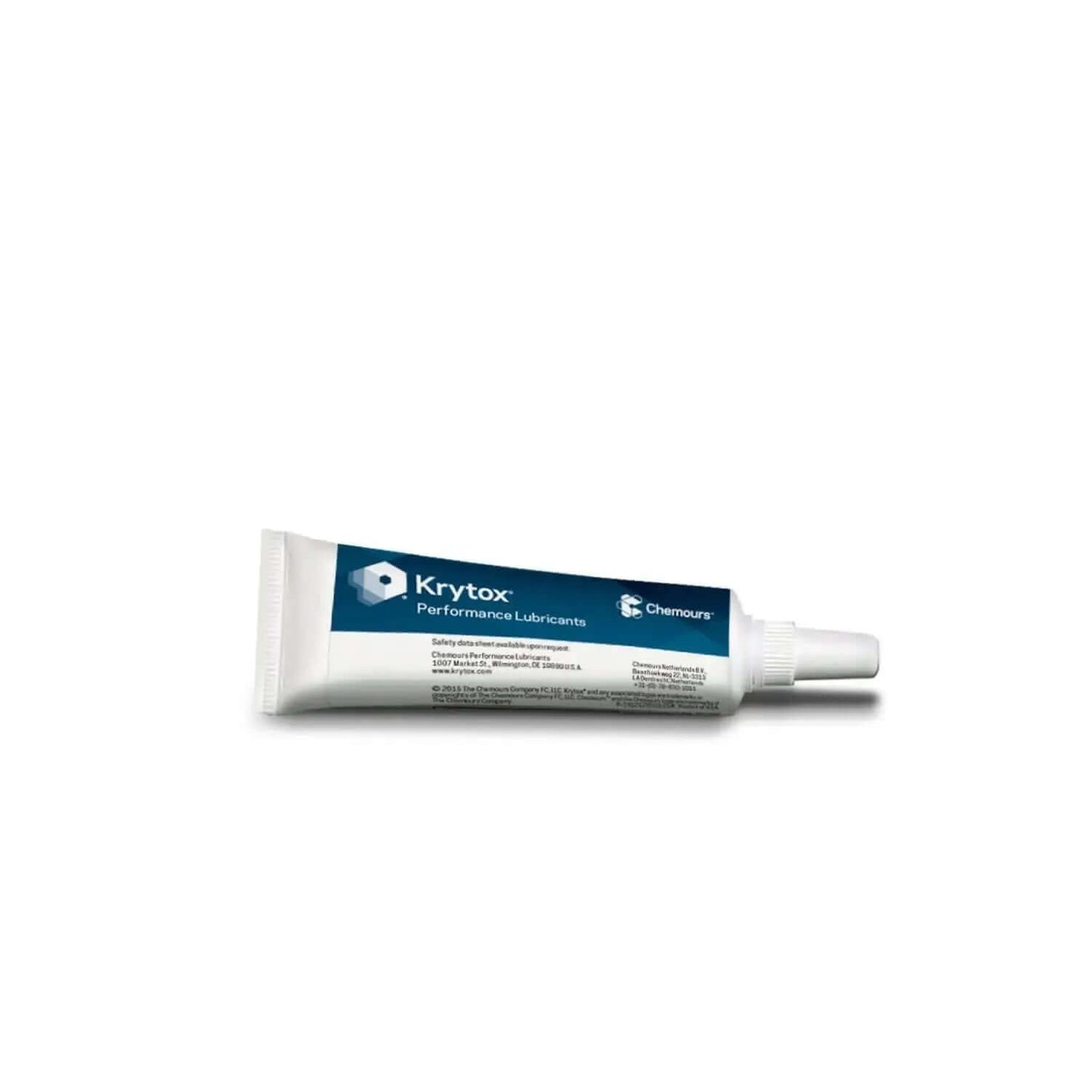 Vacuum lab glassware and accessories lubricant tube for high-temperature applications on white background