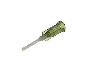 Luer Lock Blunt Tip - 14ga - 1/2 Inch for precision fluid dispensing in green color