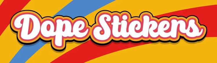high quality Vinyl Stickers design featuring the text Dope Stickers in vibrant colors.