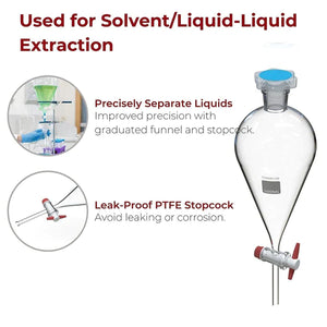 Separate 2 liquids with our separatory funnels