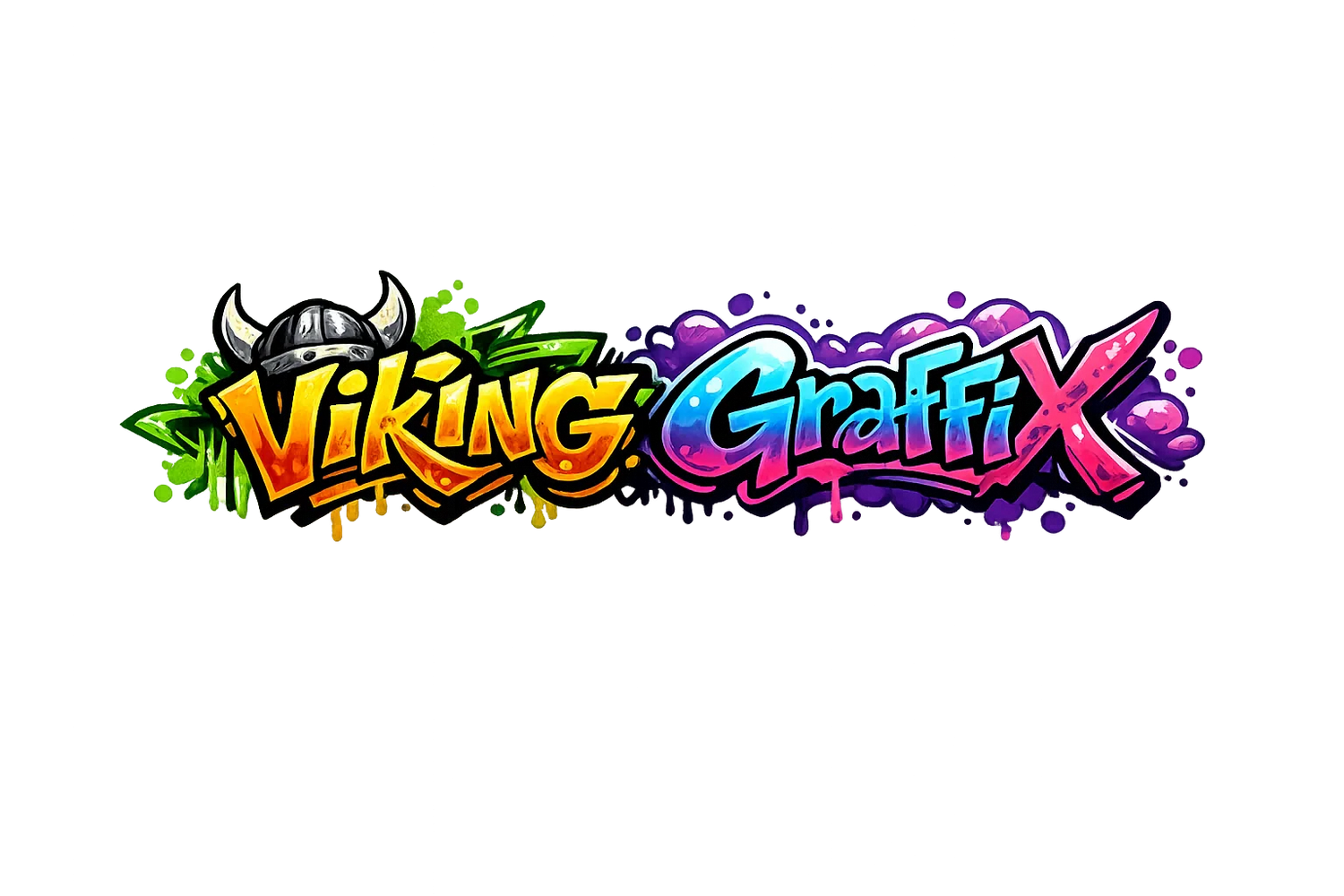 Colorful Viking GraffiX logo representing Graphic Design Services.
