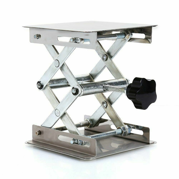 Adjustable laboratory lab jack for use with Lab Stands and Lab Jacks in scientific settings