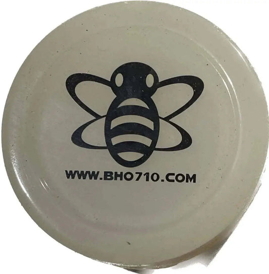 1 oz platinum-cured silicone container with bee logo on lid