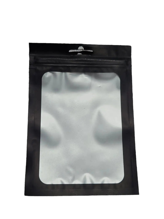 Mylar Bag - Black/Clear Window - 1/8 Oz (1 ct) - Viking Lab Supply