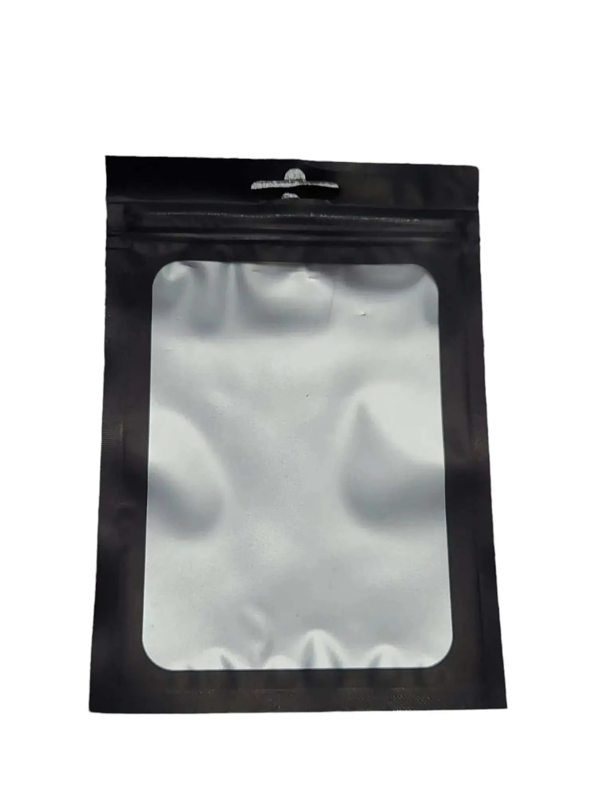 100 pack mylar bag - 3.5g black with clear window