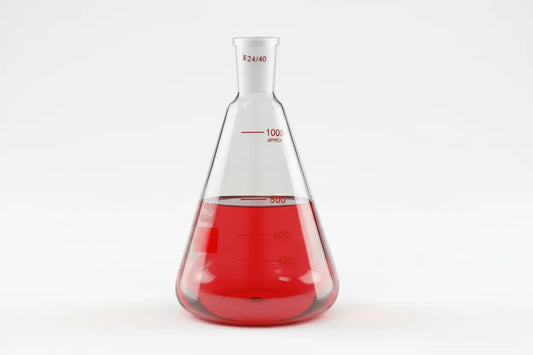Borosilicate 1000ml Erlenmeyer Flask with 24/40 connector, ideal for high and low temperature resistance and chemical applications.