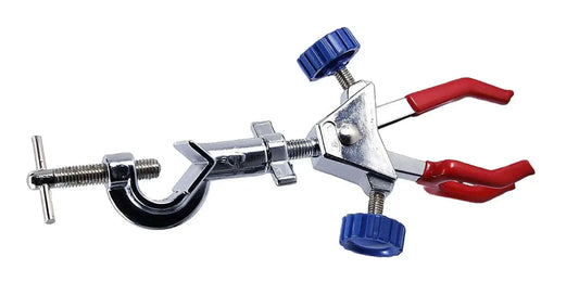 Three-finger screw lab clamp for laboratory apparatus