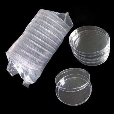Sterile Thick Plastic Petri Dishes with Lid (10 Pack)