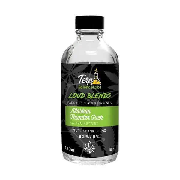 TS Labs ATF x CDT promotional terpene bottle labeled 120mL