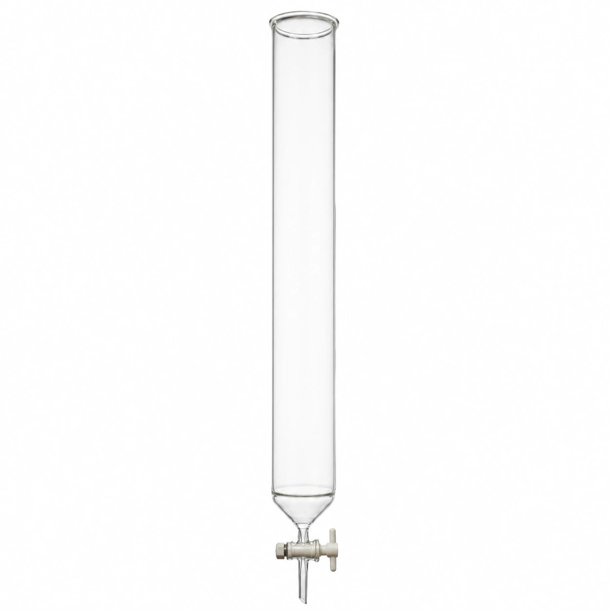Chromatography Column 2x24 made of borosilicate glass, ideal for laboratory separation processes with vacuum assist technology.