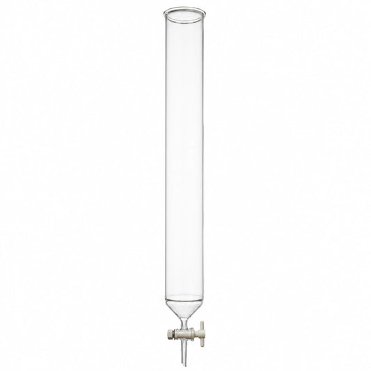 Chromatography Column 2x24 made of borosilicate glass, ideal for laboratory separation processes with vacuum assist technology.