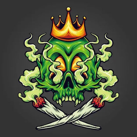 Crown Doobies 4" Glossy Vinyl Sticker - Viking Lab Supply