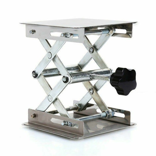 Lab Jack Scissor Stand 4 inch for labs and hobbies, precision tool for laboratory and physics applications.
