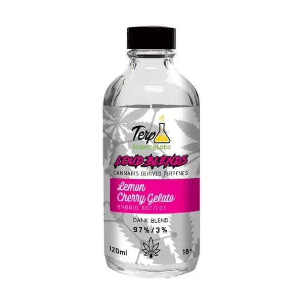 TS Labs Lemon Cherry Gelato x CDT representative 120mL bottle; listing supplies 10mL