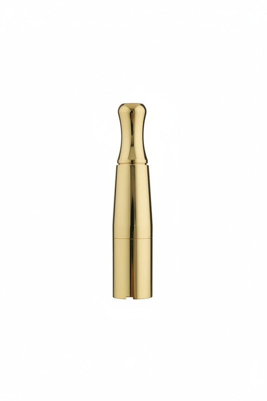 Gold-colored Daborizer Mouthpiece and Skillet on a white background