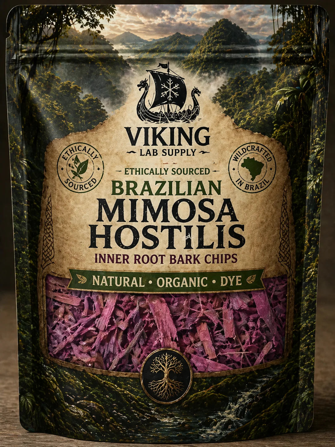 Viking Lab Supply Mimosa Hostilis Inner Root Bark Chips - Organic Natural Dye