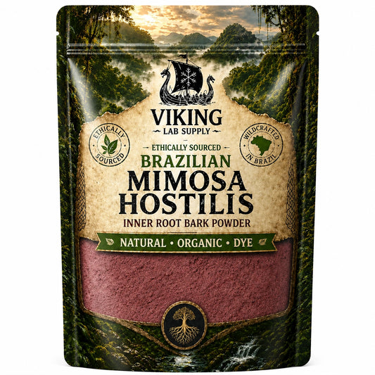Pack of Brazilian mimosa hostilis root bark MHRB organic dye.