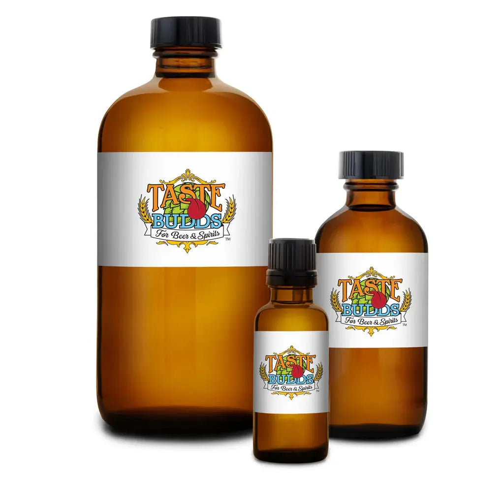 3 different size bottles of Taste Budds terpenes