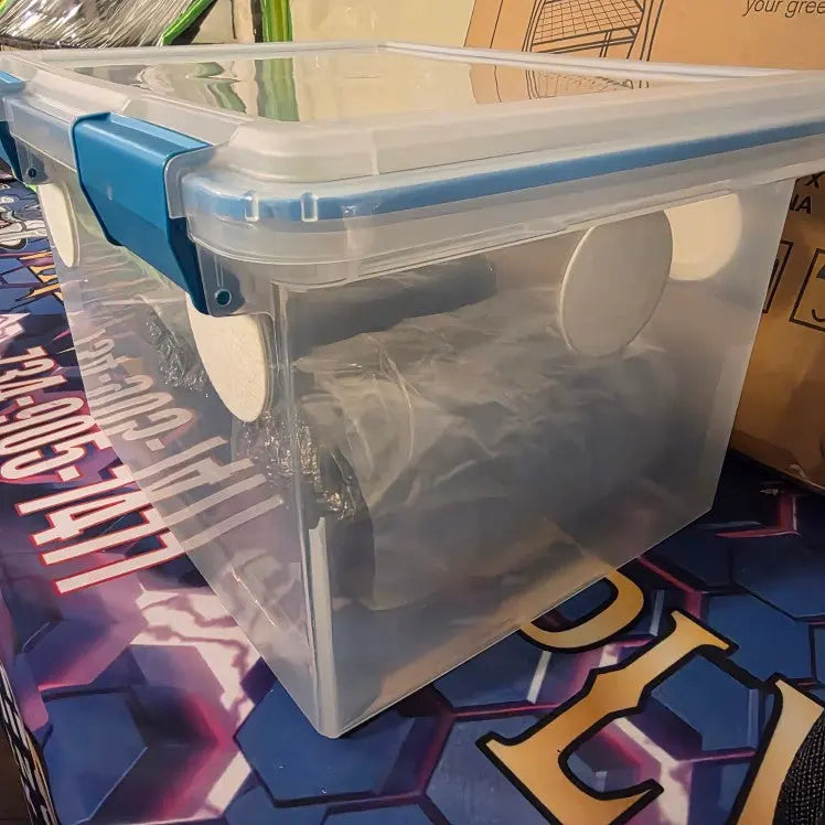 Mycology fruiting chamber and AIO Bag combo pack for a controlled fruiting setup, featuring a durable chamber and grow bags.