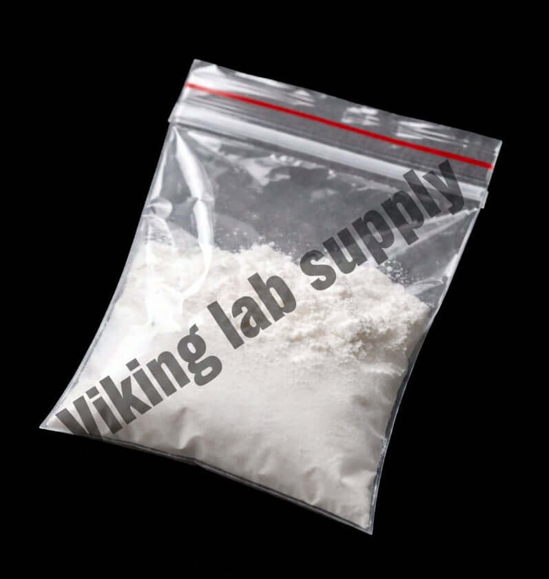 Small Baggy Prank Glossy Vinyl Stickers depicting a sealed bag containing white powder.
