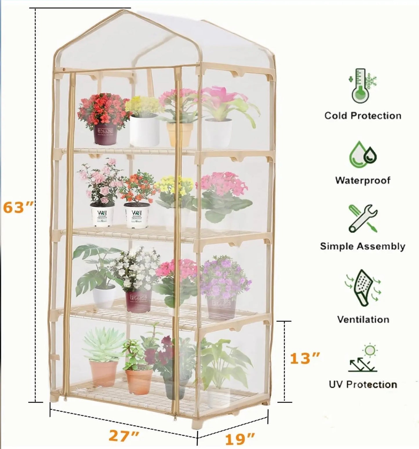 4 Tier Mini Greenhouse - Viking Lab Supply