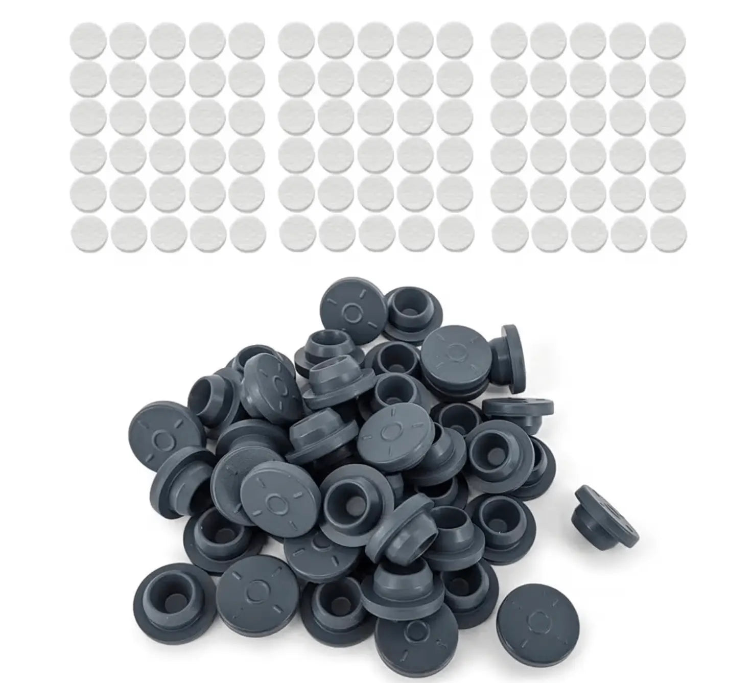 100PCS Self Healing Injection Ports and 120PCS Synthetic Filter Stickers available at Viking lab supply